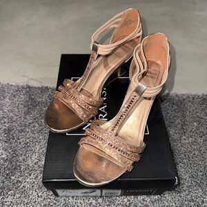 Rose Gold Wedge Sandals